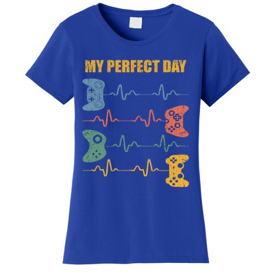 My Perfect Day Video Games Gift Funny Cool Gamer Tee Gift Women's T-Shirt