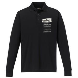 My Perfect Day Homebrewing Rest Day Brewery Day Off Holiday Gift Performance Long Sleeve Polo