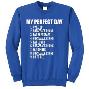 My Perfect Day Funny Horseback Riding Gift Sweatshirt