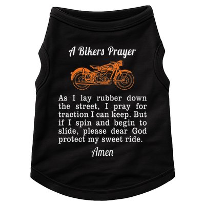 Motorcycle Prayer Design Bikers Prayer Doggie Tank