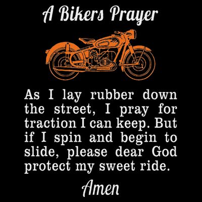 Motorcycle Prayer Design Bikers Prayer T-Shirt