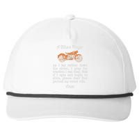 Motorcycle Prayer Design Bikers Prayer Snapback Five-Panel Rope Hat