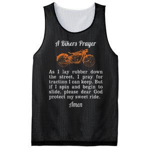 Motorcycle Prayer Design Bikers Prayer Mesh Reversible Basketball Jersey Tank