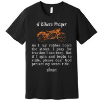 Motorcycle Prayer Design Bikers Prayer Premium T-Shirt