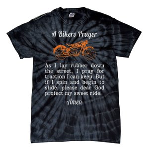 Motorcycle Prayer Design Bikers Prayer Tie-Dye T-Shirt