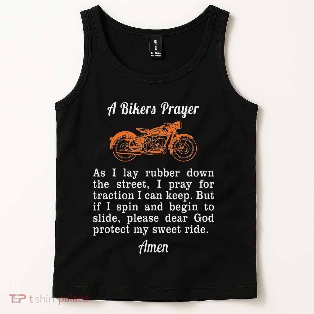 Motorcycle Prayer Design Bikers Prayer Tank Top
