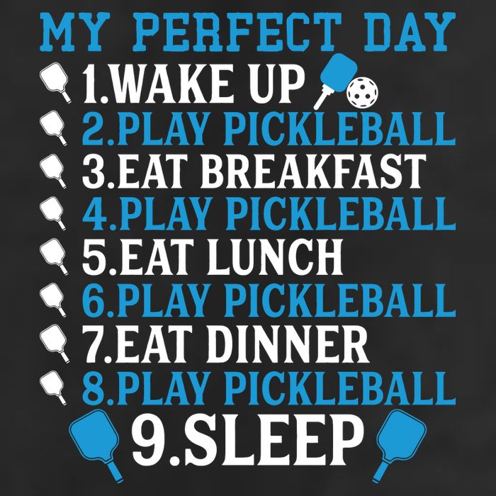 My Perfect Day Play Pickleball Funny Pickleball Gift 7 Panel Mesh Trucker Snapback Hat