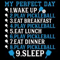 My Perfect Day Play Pickleball Funny Pickleball Gift 16 in Basic Backpack