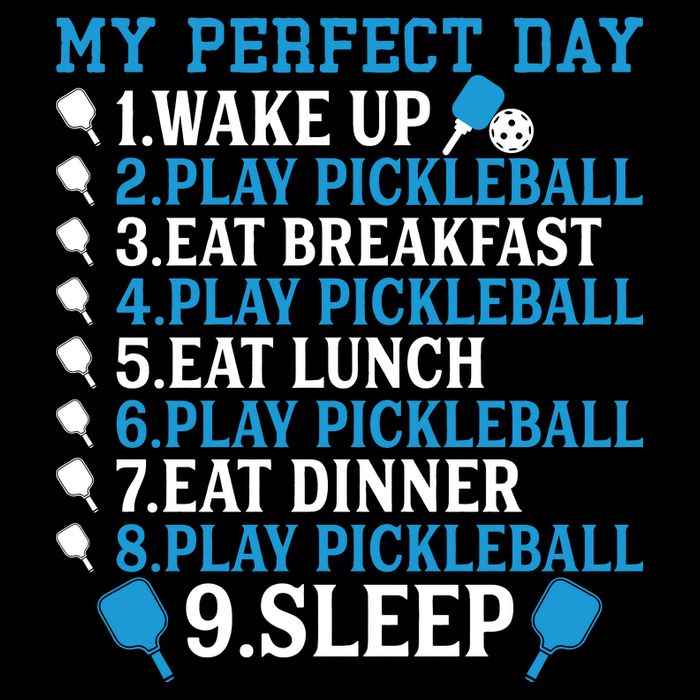 My Perfect Day Play Pickleball Funny Pickleball Gift 16 in Basic Backpack