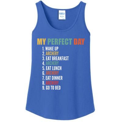 My Perfect Day Funny Archery Gift Ladies Essential Tank