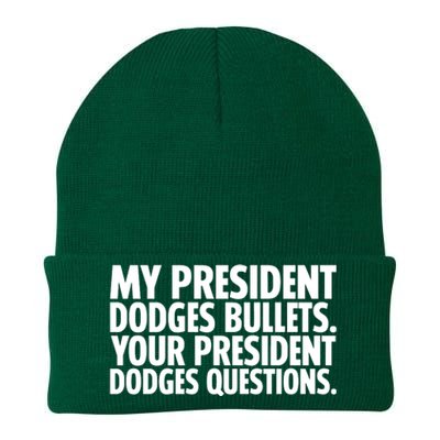 My President Dodges Bullets Your President Dodges Knit Cap Winter Beanie