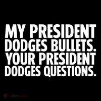 My President Dodges Bullets Your President Dodges Drawstring Bag
