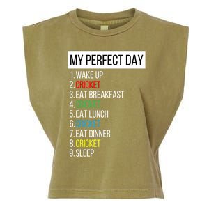 My Perfect Day Cricket Gift Garment-Dyed Women's Muscle Tee