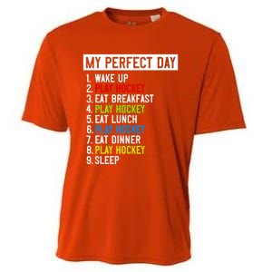 My Perfect Day: Play Hockey All Day Long! Gift Cooling Performance Crew T-Shirt