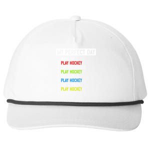 My Perfect Day: Play Hockey All Day Long! Gift Snapback Five-Panel Rope Hat