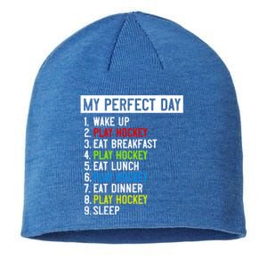 My Perfect Day: Play Hockey All Day Long! Gift Sustainable Beanie