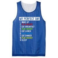 My Perfect Day: Play Hockey All Day Long! Gift Mesh Reversible Basketball Jersey Tank