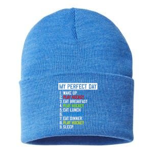 My Perfect Day: Play Hockey All Day Long! Gift Sustainable Knit Beanie