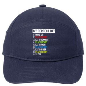 My Perfect Day: Play Hockey All Day Long! Gift 7-Panel Snapback Hat