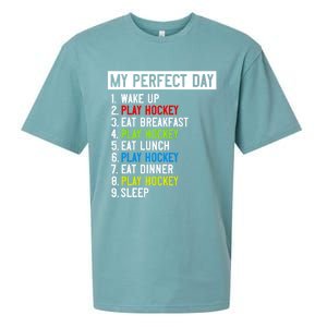 My Perfect Day: Play Hockey All Day Long! Gift Sueded Cloud Jersey T-Shirt