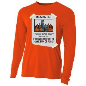 Missing Pet Dinosaur T Rex Lover Funny Halloween Costume Cooling Performance Long Sleeve Crew