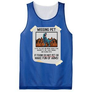 Missing Pet Dinosaur T Rex Lover Funny Halloween Costume Mesh Reversible Basketball Jersey Tank