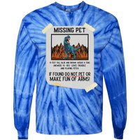 Missing Pet Dinosaur T Rex Lover Funny Halloween Costume Tie-Dye Long Sleeve Shirt