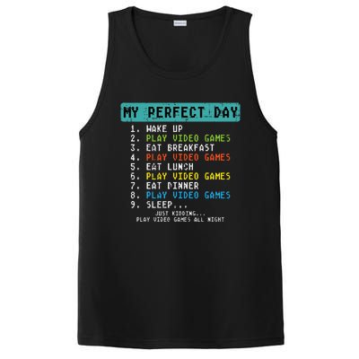 My Perfect Day Play Video Games Funny Gamer PosiCharge Competitor Tank