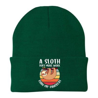 My Pancreas Diabetes Type 1 T1d Sloth Knit Cap Winter Beanie