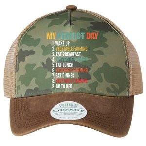 My Perfect Day Funny Vegetable Farming Gift Legacy Tie Dye Trucker Hat