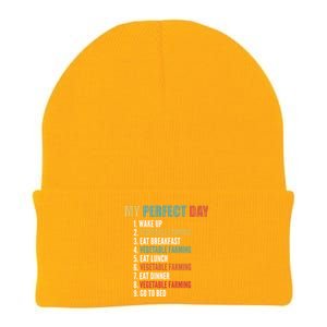 My Perfect Day Funny Vegetable Farming Gift Knit Cap Winter Beanie