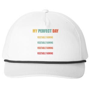 My Perfect Day Funny Vegetable Farming Gift Snapback Five-Panel Rope Hat