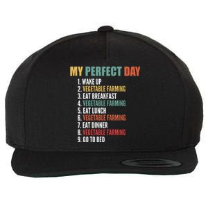 My Perfect Day Funny Vegetable Farming Gift Wool Snapback Cap