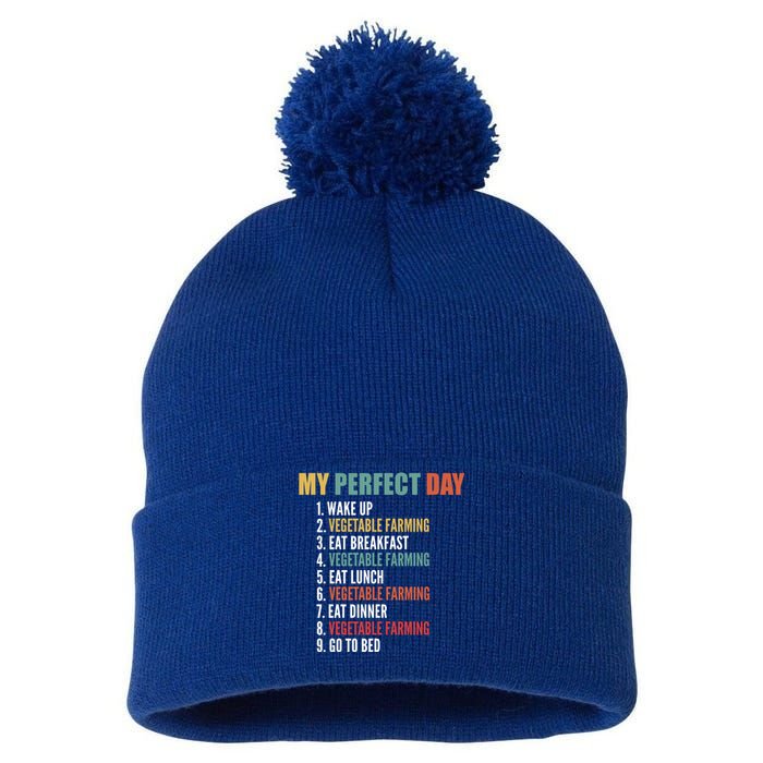 My Perfect Day Funny Vegetable Farming Gift Pom Pom 12in Knit Beanie