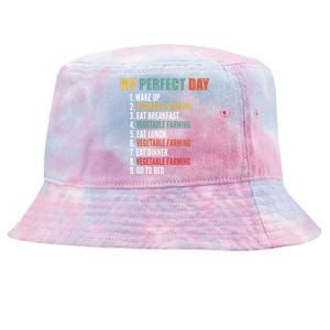 My Perfect Day Funny Vegetable Farming Gift Tie-Dyed Bucket Hat