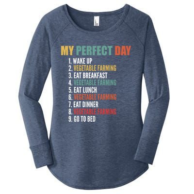 My Perfect Day Funny Vegetable Farming Gift Women's Perfect Tri Tunic Long Sleeve Shirt