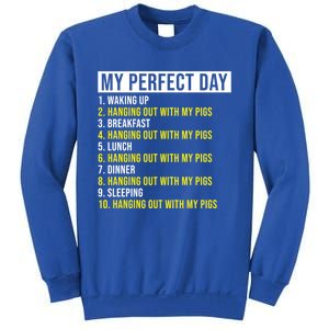 My Perfect Day Hanging Out With My Pigs Pig Cool Gift Sweatshirt