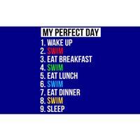 My Perfect Day Swimming Funny Gift Funny Swim Gift Bumper Sticker