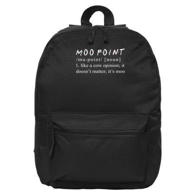 Moo Point Definition Funny Moo Point 16 in Basic Backpack