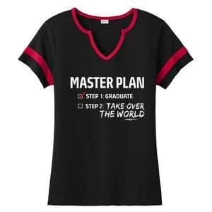 Master Plan Degree Academic Diploma Graduation Mba Graduate Ladies Halftime Notch Neck Tee