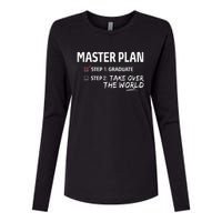 Master Plan Degree Academic Diploma Graduation Mba Graduate Womens Cotton Relaxed Long Sleeve T-Shirt