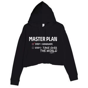 Master Plan Degree Academic Diploma Graduation Mba Graduate Crop Fleece Hoodie