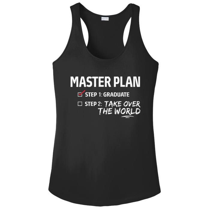 Master Plan Degree Academic Diploma Graduation Mba Graduate Ladies PosiCharge Competitor Racerback Tank