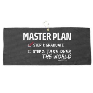 Master Plan Degree Academic Diploma Graduation Mba Graduate Large Microfiber Waffle Golf Towel