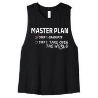 Master Plan Degree Academic Diploma Graduation Mba Graduate Women's Racerback Cropped Tank