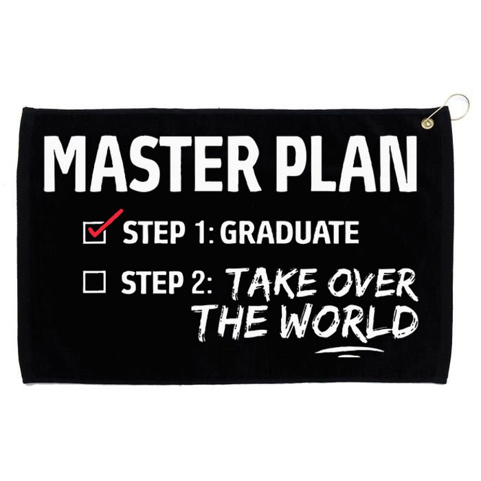 Master Plan Degree Academic Diploma Graduation Mba Graduate Grommeted Golf Towel