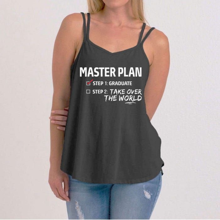 Master Plan Degree Academic Diploma Graduation Mba Graduate Women's Strappy Tank