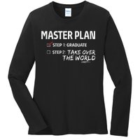 Master Plan Degree Academic Diploma Graduation Mba Graduate Ladies Long Sleeve Shirt