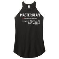 Master Plan Degree Academic Diploma Graduation Mba Graduate Women's Perfect Tri Rocker Tank