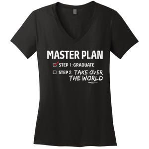 Master Plan Degree Academic Diploma Graduation Mba Graduate Women's V-Neck T-Shirt